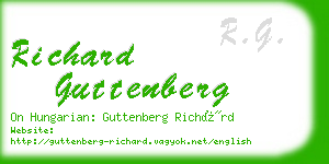 richard guttenberg business card